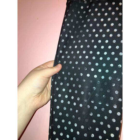 Athleta black with white polka dots activewear leggings size XS - Picture 2 of 5